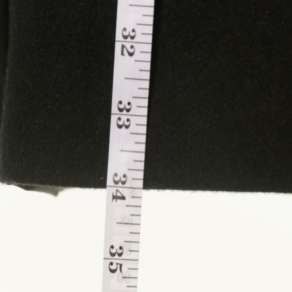 Michael Kors Black Wool Blend Zip Belted Gold Accents Coat Jacket Womens 2XL - Picture 11 of 12